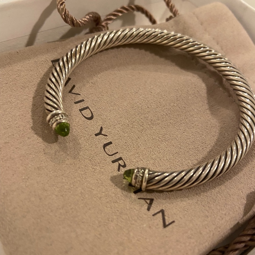 David Yurman Cable bracelet Peridot green.